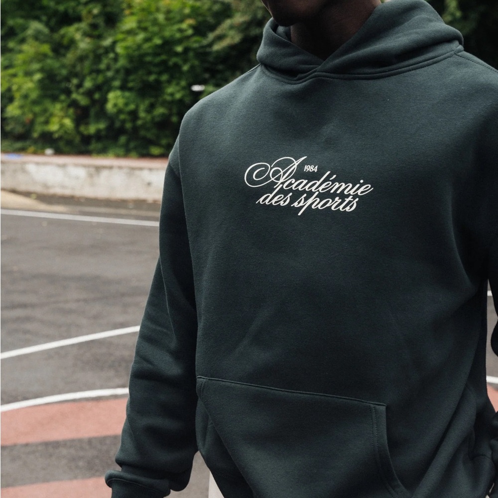 Vice 84 'Académie Des Sports Script' Hoodie - Pine